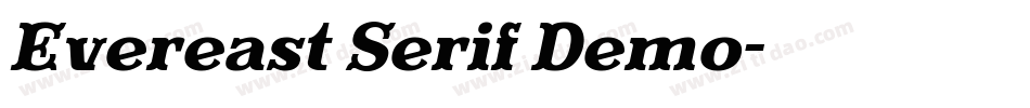 Evereast Serif Demo字体转换